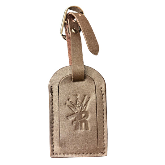 Brown Leather Luggage Tag