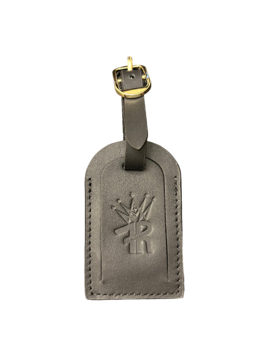 Black Leather Luggage Tag