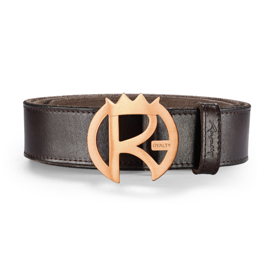 Chocolate Brown w/Rose Gold “Crown” Royalty Buckle