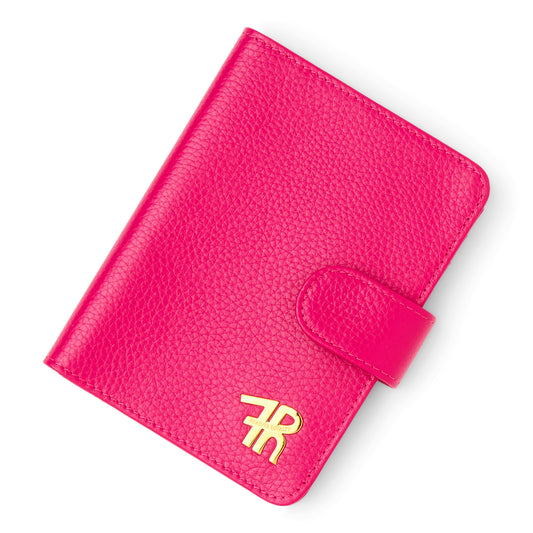 Pink Leather Passport Holder