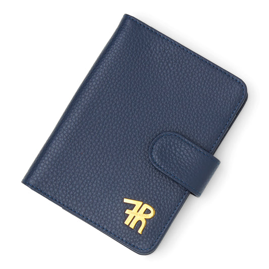 Navy Blue Leather Passport Holder